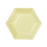 8 Piatti Esagonali Pastello (Rosa, Lilla, Verde Menta e Giallo)