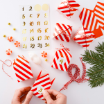 Calendario dell'Avvento Scatole Bianche e Rosse