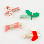 8 Fermagli per Capelli di Natale