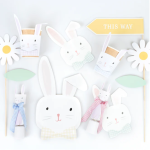 8 Bicchieri Coniglietto con Fiocchetti