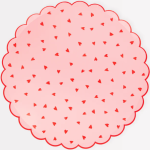 8 Piatti Cuoricini Rosa e Rossi
