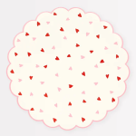 8 Piattini Cuoricini Rosa e Rossi