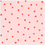 16 Tovaglioli Rosa Cuori Rossi