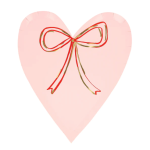 8 Piatti Cuori con Fiocco