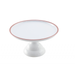 Alzatina Piccola Bianca con Bordo Rose Gold