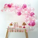 Kit Arco Palloncini Rosa, Fuxia e Bianco