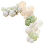 Kit Arco Palloncini Verde, Crema, Bianco e Verde Pastello