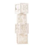 4 Scatole Baby con Palloncini Bianchi