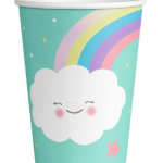 8 Bicchieri Arcobaleno e Nuvoletta