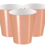 8 Bicchieri Rose Gold in Carta