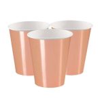 8 Bicchieri Rose Gold in Carta