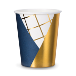 6 Bicchieri Blu e Oro