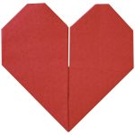 16 Tovaglioli Cuore Rosso Origami