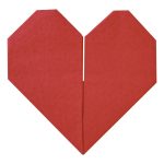 16 Tovaglioli Cuore Rosso Origami