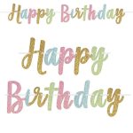 Festone Happy Birthday Glitter