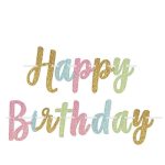 Festone Happy Birthday Glitter