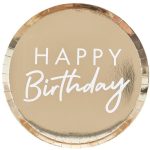 8 Piatti Oro Happy Birthday