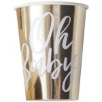 8 Bicchieri Oro "Oh Baby"