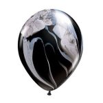 Palloncino 11" Marmorizzato Nero e Bianco