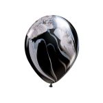 Palloncino 11" Marmorizzato Nero e Bianco