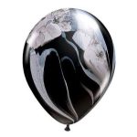 Palloncino 11" Marmorizzato Nero e Bianco