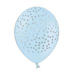 Palloncino 12" Celeste Coriandoli Argento
