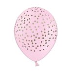 Palloncino 12" Rosa Con Coriandoli  Oro