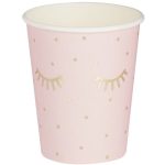 8 Bicchieri Rosa e Oro Pigiama Party