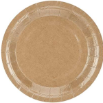 6 Piatti Marroni in Carta