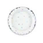 6 Piattini con Stelline Pastello e Argento