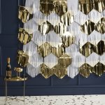 Backdrop Frange Oro e Bianche