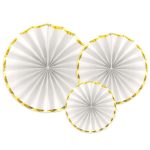 3 Rosoni Bianchi con Bordo Oro