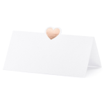 10 Segnaposto con Cuore Rose Gold