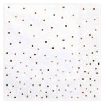 20 Tovaglioli Bianchi con Coriandoli Rose Gold