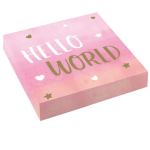15 Tovaglioli Rosa Hello World