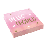 15 Tovaglioli Rosa Hello World