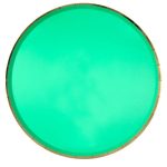 8 Piatti Tondi Colori Misti con Bordo Oro