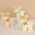 3 Candele Renne con Fiocco