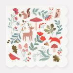 16 Tovaglioli Piccoli Bosco Invernale