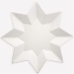 8 Piatti Compostabili Stella Bianca