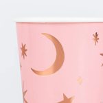 8 Bicchieri Halloween Rosa e Oro