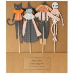 4 Cake Topper Halloween Vintage