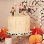 4 Cake Topper Halloween Vintage
