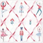 16 Tovaglioli Schiaccianoci e Fiocchi