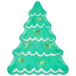 8 Piatti Albero di Natale con Fiocchi