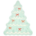 8 Piatti Albero di Natale con Fiocchi