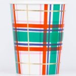 8 Bicchieri Natale Tartan