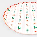 8 Piatti Natale Rosso Rosa e Verde