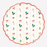 8 Piattini Natale Rosso Rosa e Verde