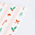 16 Tovaglioli Piccoli Natale Rosso Rosa e Verde